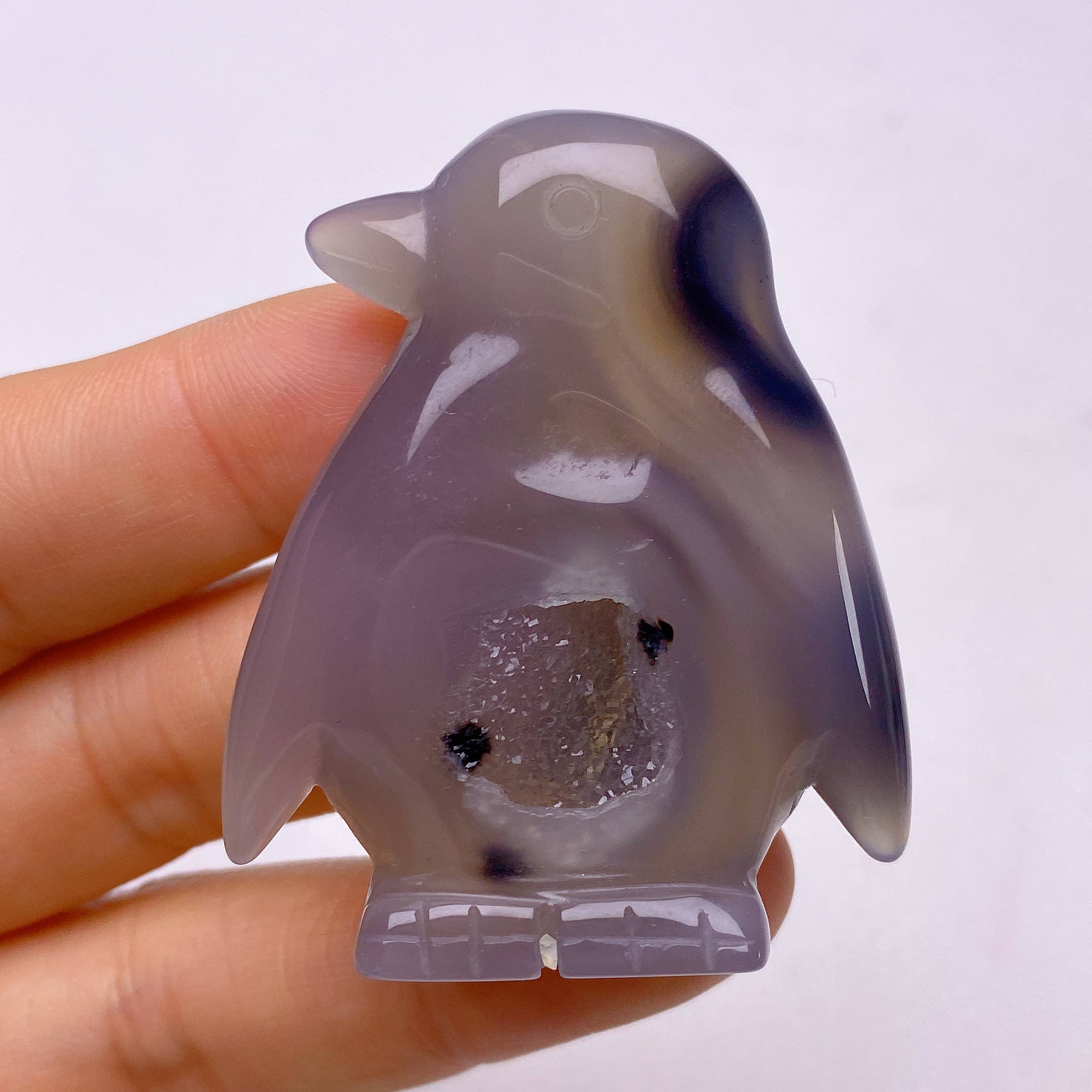 Achat Pinguin-Schnitzerei 52 mm
