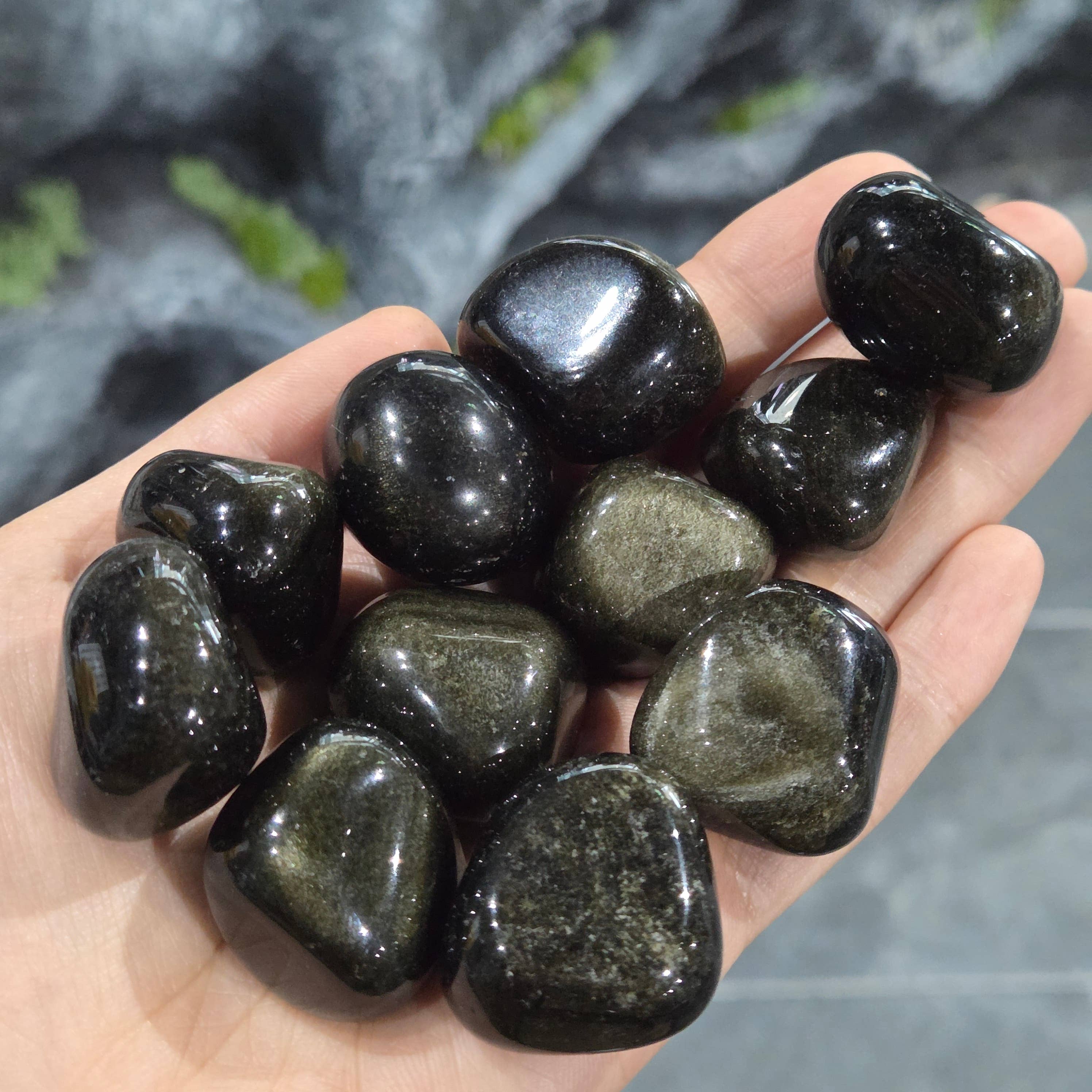 Goldener Obsidian Trommelstein 15–25 mm