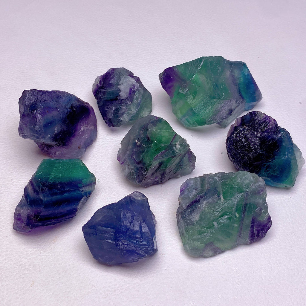 Mehrfarbiger Fluorit Rohstein