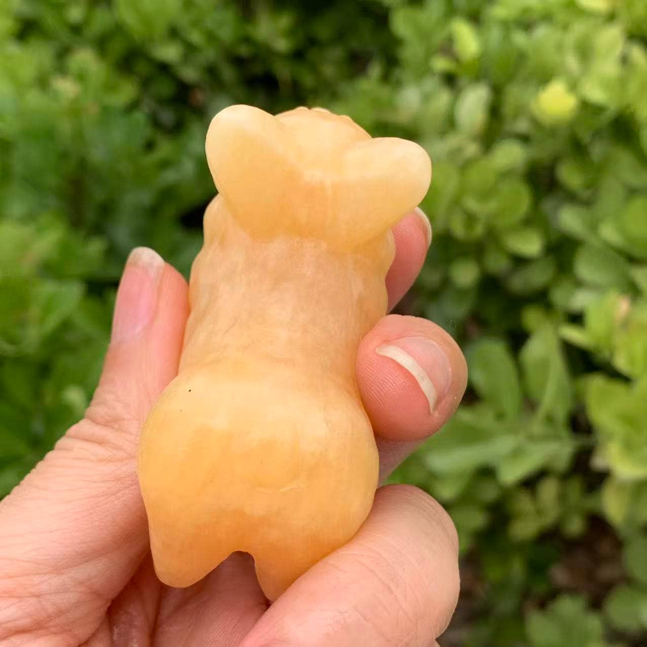 Gelbe Jade Hund-Schnitzerei