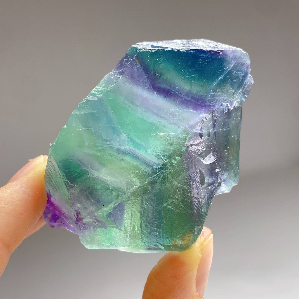 Mehrfarbiger Fluorit Rohstein