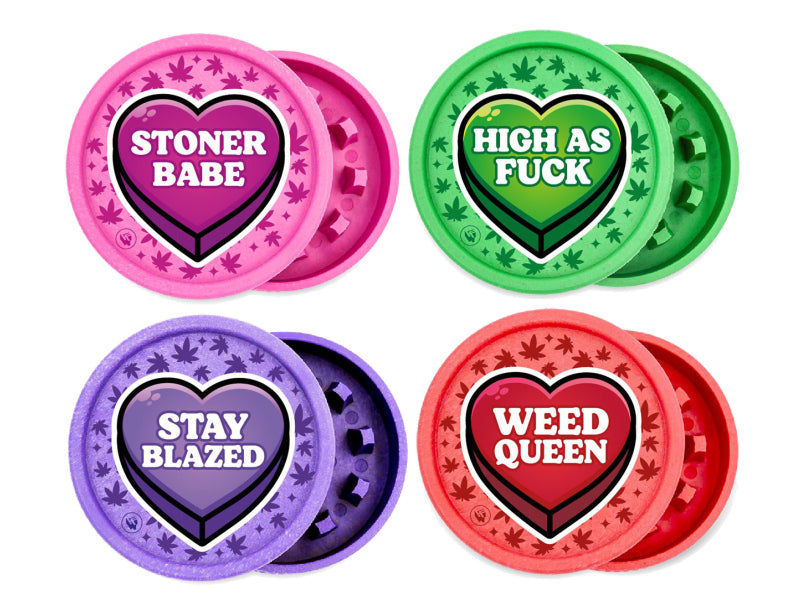 Hemp Grinder "420 Hearts"