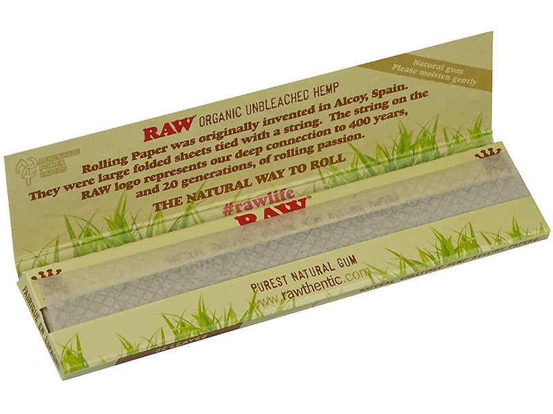 RAW Organic Hemp King Size Slim – 32 Blatt (1 Heft)