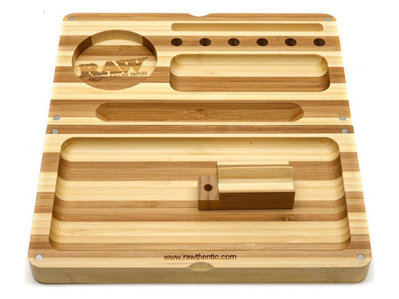 RAW Rolling Tray Drehunterlage Bambus "Backflip Magnetic Bamboo" 24 x 12,7 x 4,6 cm
