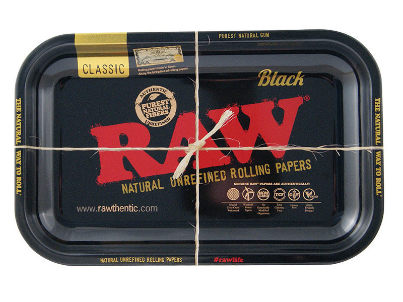RAW Rolling Tray Drehunterlage Metall - "Klassisch Schwarz", small (klein)